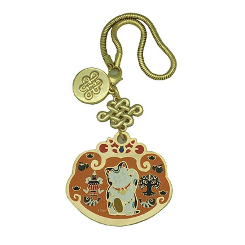 Wealth Cat  Gold Lock Coin  Infinity Feng  Shui  IFS scs