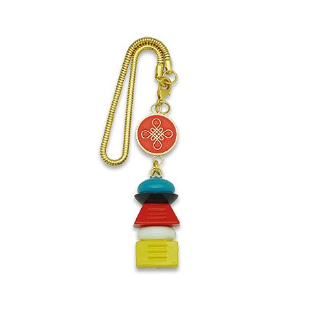 Multicolored 5 Element Pagoda Amulet