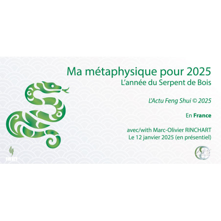 Conférence annuelle en France : Ma métaphysique pour 2025 - L'Actu Feng Shui 2025. L'année du Serpent de Bois