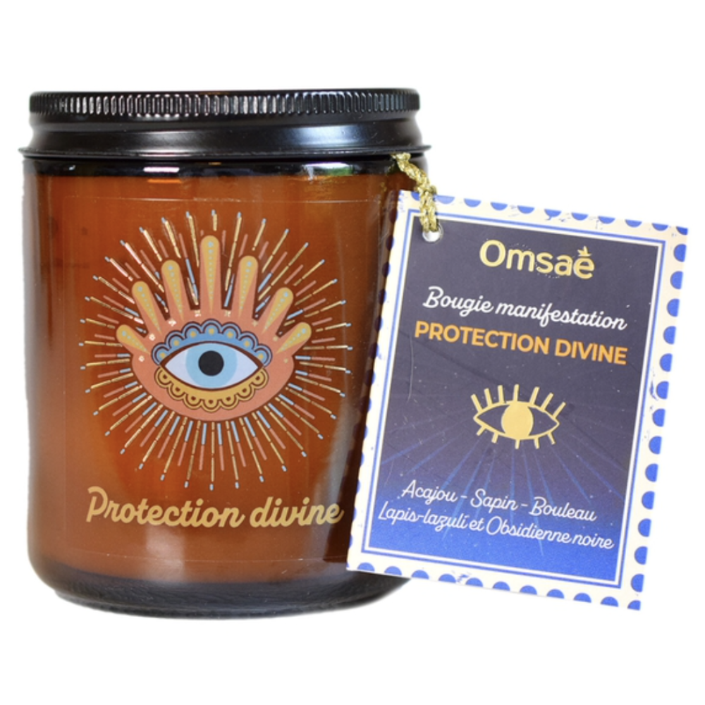 Bougie lithothérapie parfumée Protection divine