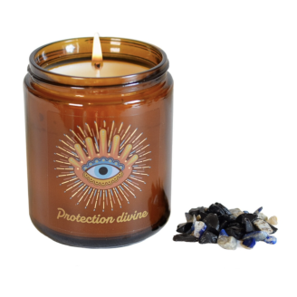 Bougie lithothérapie parfumée Protection divine