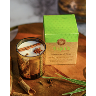 Bougie parfumée en cire végétale - Organic Citronnelle et Epice